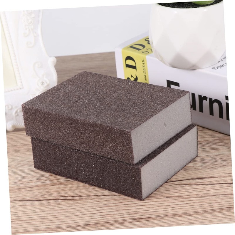 TEHAUX 4pcs Double Sided Sponge Emery Papers for Home Polishing