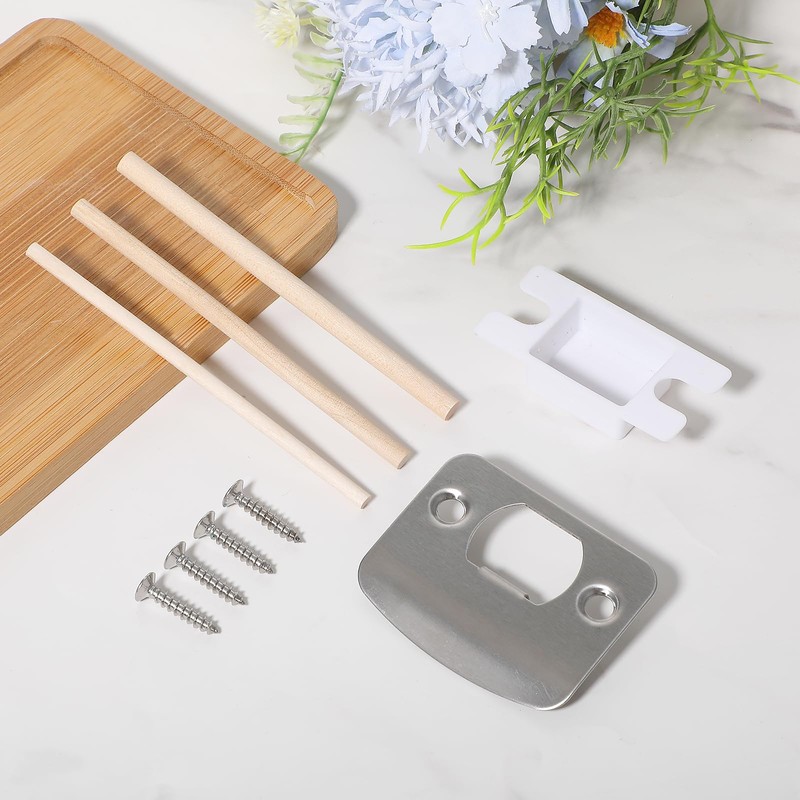 12 Pack Door Strike Plate Repair Kit - Stainless Steel