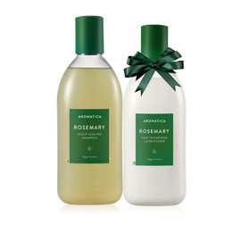 AROMATICA Rosemary Scalp Scaling Shampoo and Conditioner Set 13.53 fl.oz each – Vegan Korean Hair Care Gift Set for Woman with Rosemary Oil. Sulfate Free Shampoo Conditioner For Hair Growth
