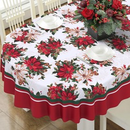 bnhjsdw Christmas Tablecloth Waterproof Fabric Xmas Christmas Table Cloth for New Year's Day and Christmas Home Decoration - 60" X 102" Oval