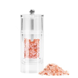 AGIgear Acrylic Pepper Pepper Mill,Adjustable Coarseness Manual Pepper Mill and Salt Shaker（Cylindrical） (5 inch)