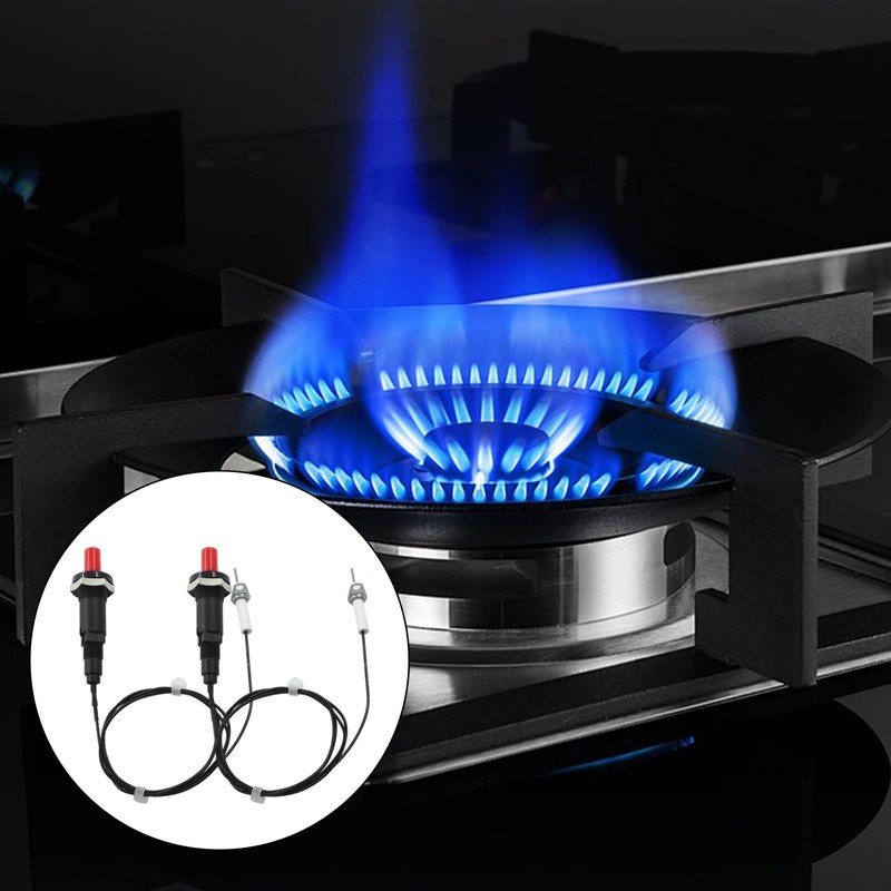Jiozermi 2 Pcs Piezo Spark Igniter, Metal Threaded Ceramic Push