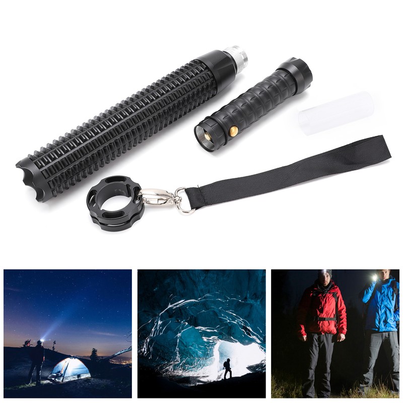 Flashlight LED Extended Waterproof Non Slip Outdoor Portable Torch for
