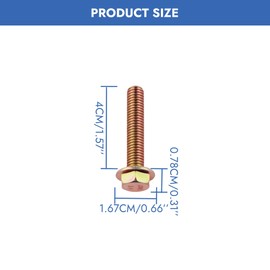 0.7 x 1.45 Inch Galvanized Steel Exhaust Manifold Bolts 10 Pcs Non-Slip Hex Flange Nut Screws Heavy Duty Carbon Steel Flange Screws Fits for Mosts Cars, Trucks & SUVs Car Automotive Accesories
