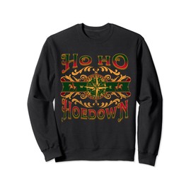 Ho Ho Hoedown Santa Jingle Jangle Vintage Western Christmas Sweatshirt