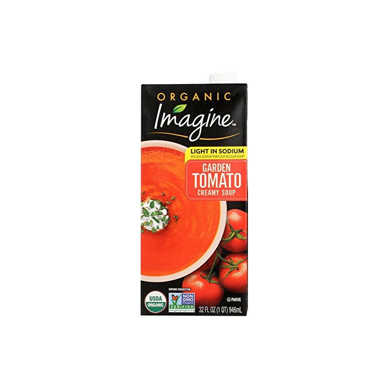 Imagine Organic Soup, Less Sodium Creamy Garden Tomato, 32 oz