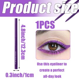Purple Eyeliner Liquid Eyeliner Pencils, Matte Purple Eyeliner Pencils, Waterproof All Day Long - Lasting Smudge - Proof Eye Liners, Eyeliner Pencil for Makeup Tool