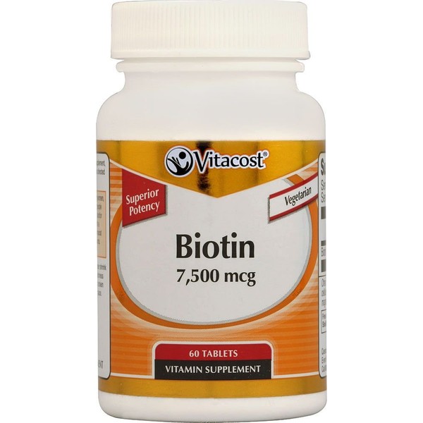 Vitacost Biotin - 7500 mcg - 60 Tablets