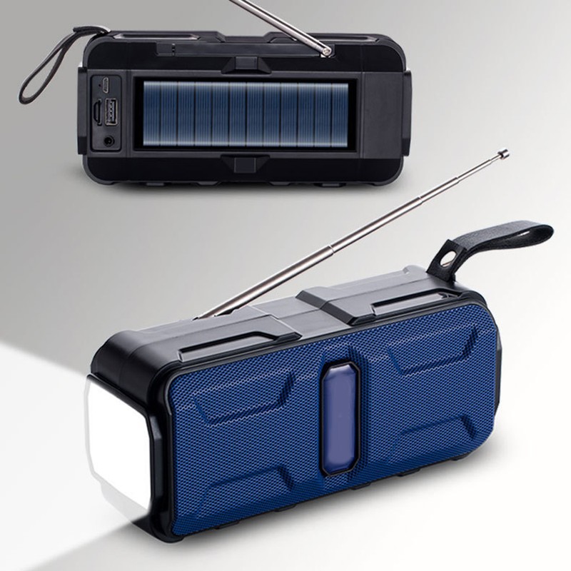Emergency Portable Solar Radio AM FM Radio with LED Flashlight