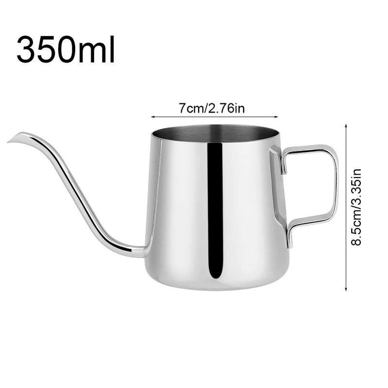 Stainless Steel Drip Coffee Pot Long Gooseneck Spout Kettle Cup