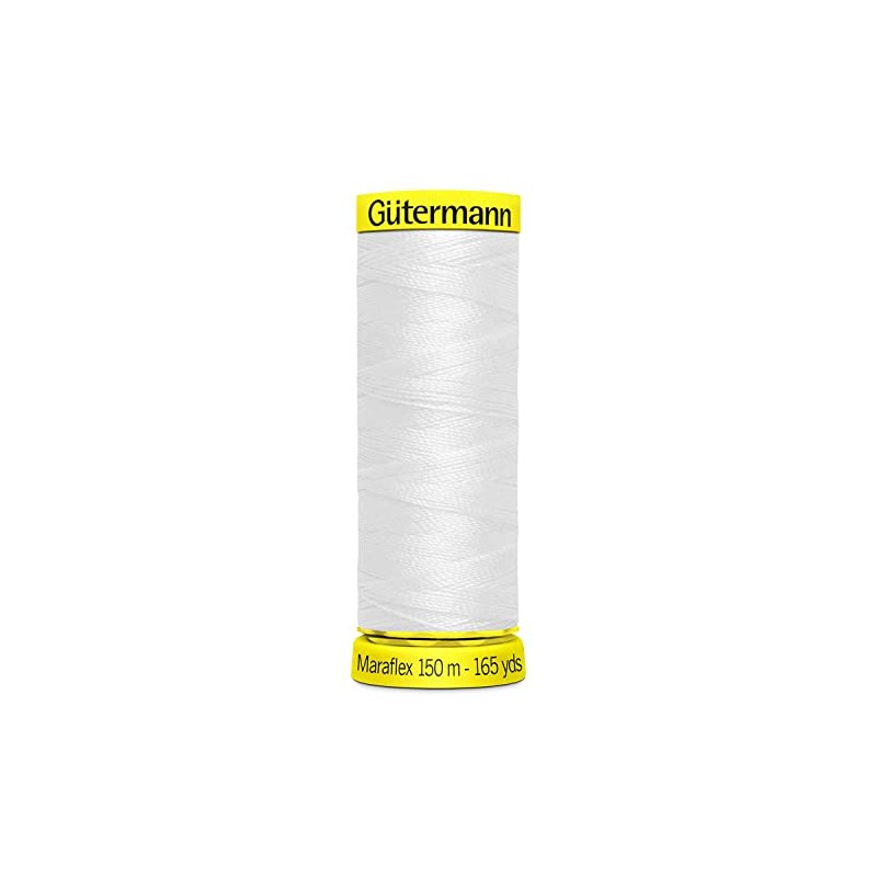 Guetermann Maraflex Thread 150 m, White, Polyester, One Size