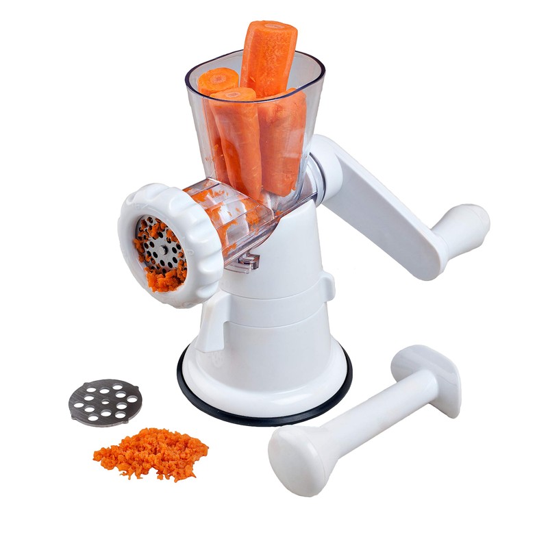 Paderno World Cuisine Meat and Vegetable Grinder, 9 1/2in, White