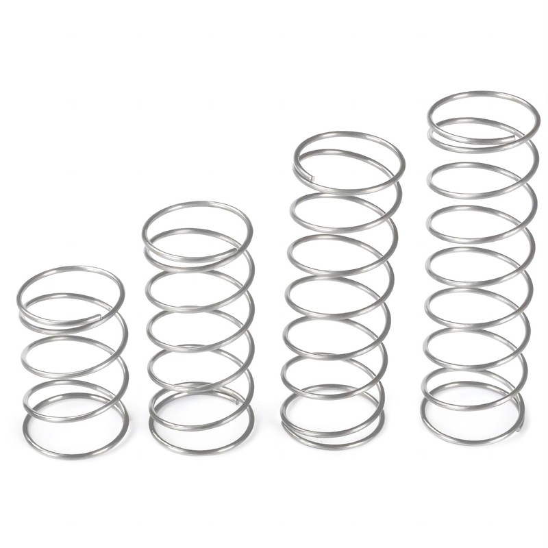 Qrity Pack of 10 compression springs, stainless steel coil springs,