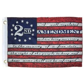 Vintage Betsy Ross 2nd Amendment Trump NRA 12x18 Boat/Motorcycle Flag - NEW!