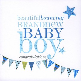 Claire Giles Sherbet Sundaes Baby Boy Card