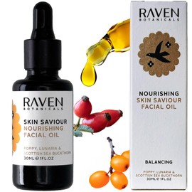 Raven Botanicals - Skin Saviour Facial Oil with Scottish Sea Buckthorn - Luxury Botanical Blend for All Skin Types - Vegan, Cruelty-Free