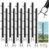 10 Pack Barbwire Arm Extensions for Chain Link Fence, 25"