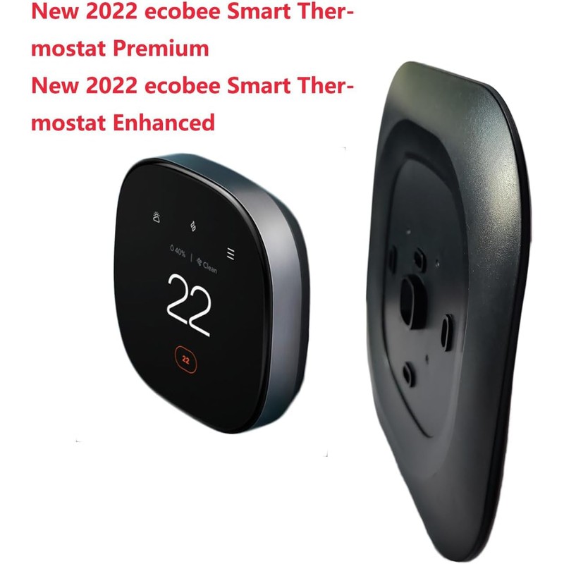 Thermostat Decorative Wall Plate Bracket Black for New 2022 Ecobee
