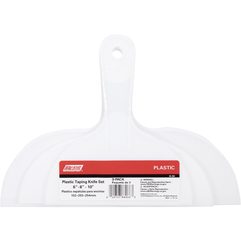 Wal-Board Tools 88-066 Plastic Taping Knife Set, 6-8-10 in. (3
