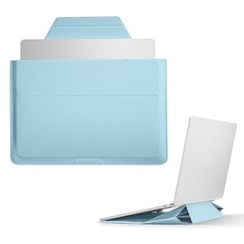 MOFT Laptop Sleeve Bag for MacBook Expandable Storage, Two Adjustable Angles Laptop Stands, Ultra-Slim Stylish Pieces MacBook Sleeves, Soothing Mist,13"-14"