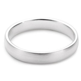 Vinani RCL Unisex Partner Ring Classic Plain Matt Narrow Sterling Silver 925, Sterling Silver