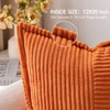 MIULEE Orange Pillow Covers 12x20 Inch with Splicing Set of
