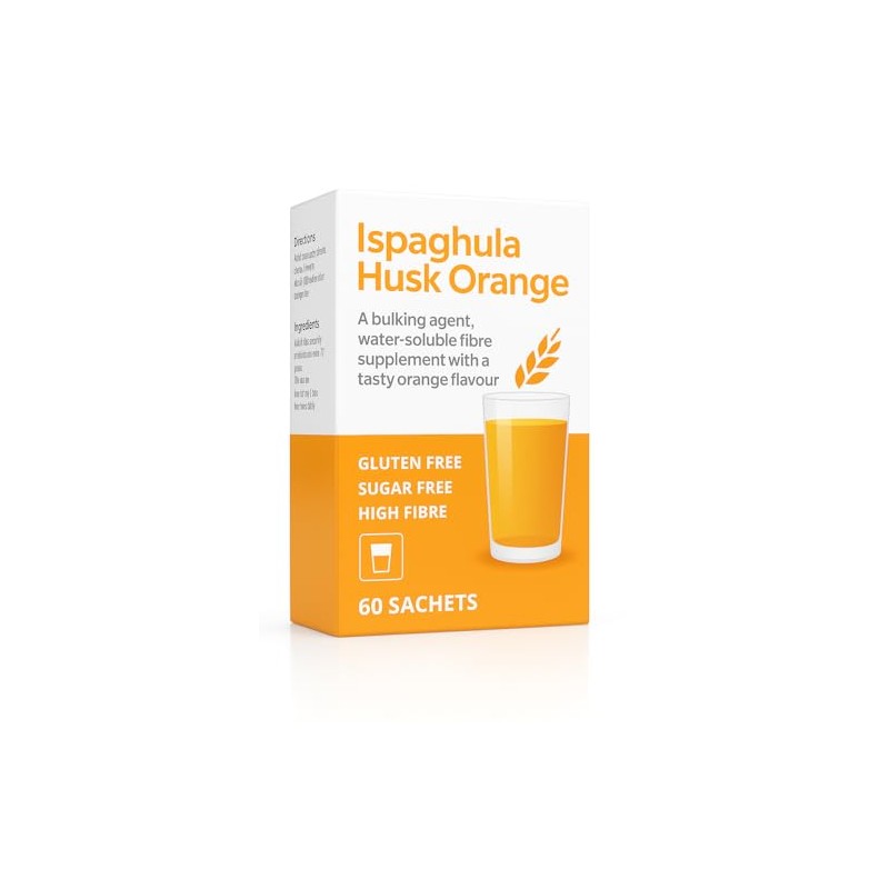 Ispaghula Husk Orange Drink Sachets Contains Natural Fibre Pack of