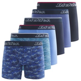 Dickies Mens Underwear 6 Pack Boxers for Men Breathable Cotton Boxer Briefs
