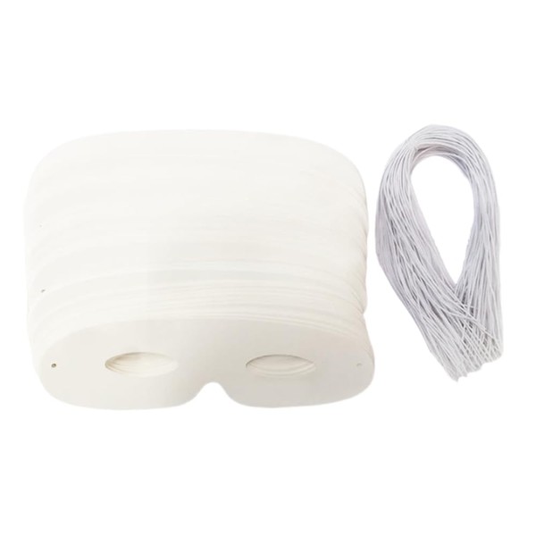 PMTFUMY 40pcs White Half Face Masks ，masks to decorate, Blank