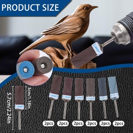 12stk Schleifwalzen mit Körnung 400–2000 für -Werkzeug, Trommelschleifer-Set für Rotationswerkzeuge Trommeldorne zum Schleifen und Polieren Von Holz Kunststoff und Metall