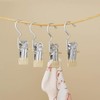 Set of 5 Household Non-marking Stainless Steel Multi Hooks Storage
