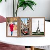3 Picture Frame 5x7 Triple Hinged MDF Wood Grain with