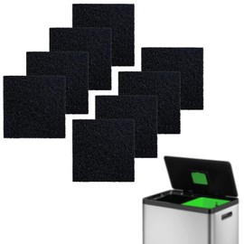 8pcs Trash Can Deodorizing Filter, Strong Deodorizing Filter Replacement Activated Charcoal Absorber Deodorizer Touchless Eliminator Filter for EKO Garbage Can