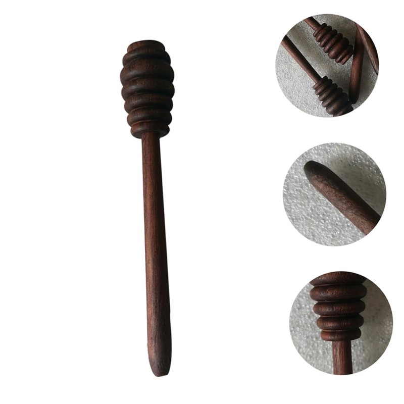 Hemobllo Black Walnut Wood Honey Dipper Stick Kitchen Honey Stirring