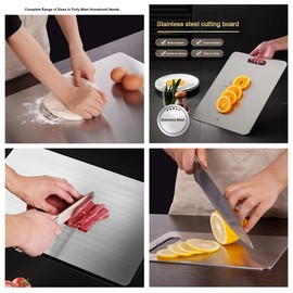 Standerd size Titanium Cutting Boards for Kitchen - with cleaning cloth, Cutting Edge Hygiene & Durability, Dishwasher Safe, Double-Sided Food Grade Cutting Board - medium size 15.35” x 11”02 x 0.04"