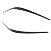 Pair Headlight Eyebrow Glossy Black Trim Front Left Right Decoration