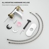 BWE Bathroom Faucet Waterfall Single Handle Chrome and Gold Vanity