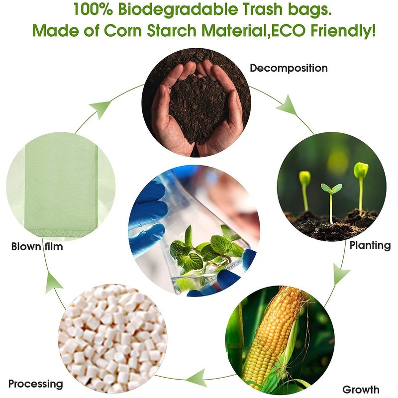 Small Trash Bags 1.2 Gallon, Biodegradable Gallon Waste Bag, Mini