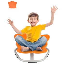 FAHKNS Autism Sensory Spinning Chair, Autism Spinning Chair for Kids Sensory, Sit and Spin Sensory Chair for Toddlers Overcoming Social Phobia and Training Body's Balance