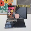 Empty Lip Palette & Eyeshadow Plate for Sub-packaging and Makeup Storage (International) Large Transparent Combo Disc (Clear/Black) 4ea