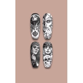 DXH NAIL CO Original Chola Chicana Mexicana Nail Decals XL Nail Wraps for Long Nail Extensions Water Transfer