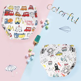 LILY CUPS Water Absorbent, Training Pants, Middle Tier, 4 Layers, Set of 5, 100% Natural Cotton, Waterproof, Breathable, For Boys And Girls, white