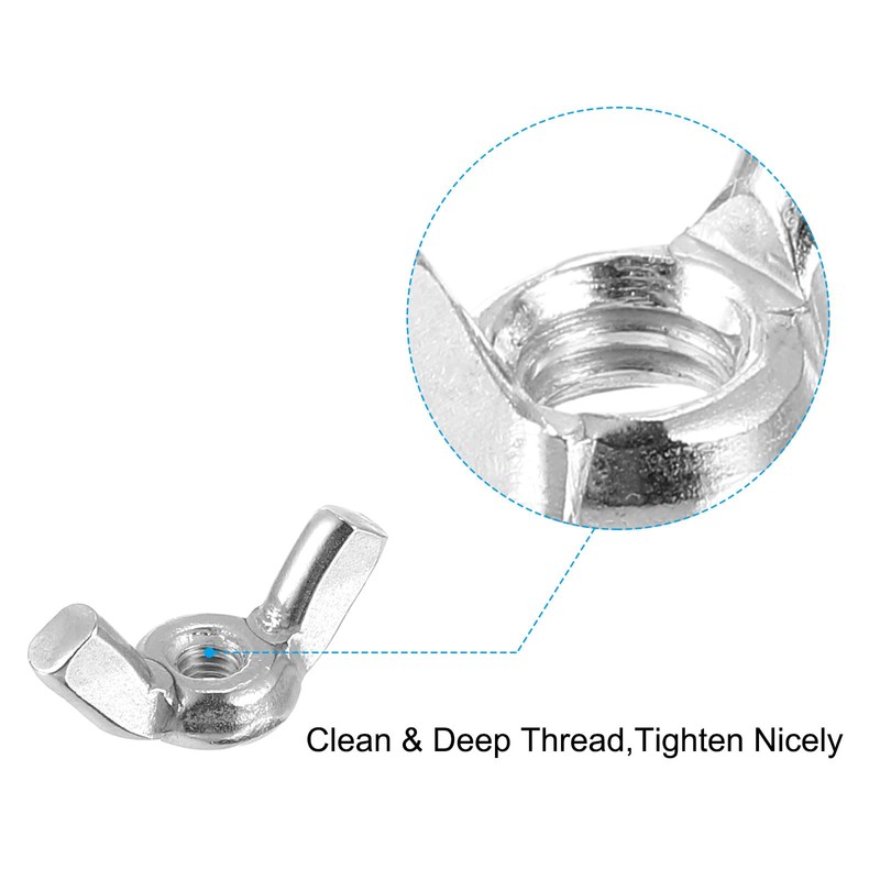 sourcing map 10 Set Wing Nut and Flat Washers Spring