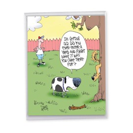 J3999BDG Jumbo Funny Birthday Card: Old Dog With Envelope (Extra Large Version: 8.5'' x 11'')