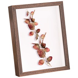 Deep Picture Frame Shadow Box - 3D Picture Frames for Crafts Display Boxes for Tabletop and Wall 6X4 Photo Frames for Filling Objects Artworks Flowers (Walnut,3CM)