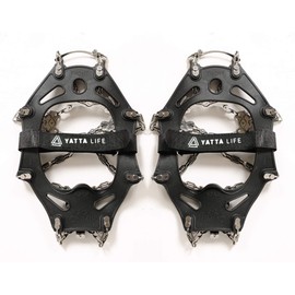Yatta Life Heavy Duty Trail Spikes 14-Spikes Ice Grip Snow Cleats Footwear Crampons for Walking, Jogging, or Hiking on Snow and Ice