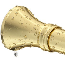 YNL Gold Shower Curtain Rod 36-68 Inch(3-5.67ft), No Slip No Drill Stainless Steel Spring Tension Curtain Rod, No Rust Shower Rod Adjustable For Bathroom closet