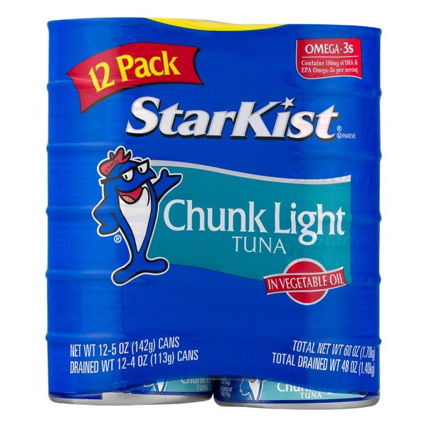 StarKist Chunk Light Tuna in Oil - 5 oz Can (Pack of 12)