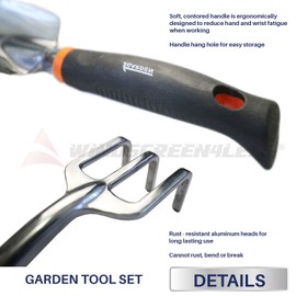 iGarden 3 Piece Combo Garden Tool Set with Lopper, Hedge Shears and Pruner Shears, Tree & Shrub Care Kit…