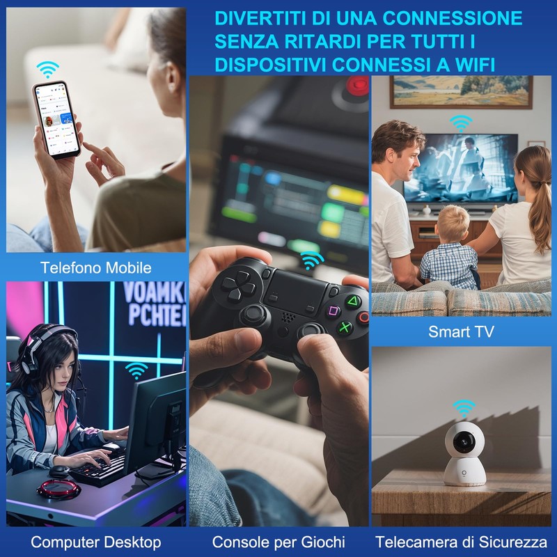 WONLINK Ripetitore WiFi 1200Mbps Doppia Banda, Amplificatore Segnale WiFi con